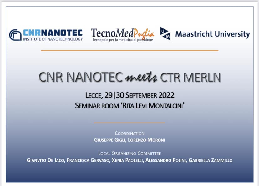 CNR NANOTEC meets CTR MERLN